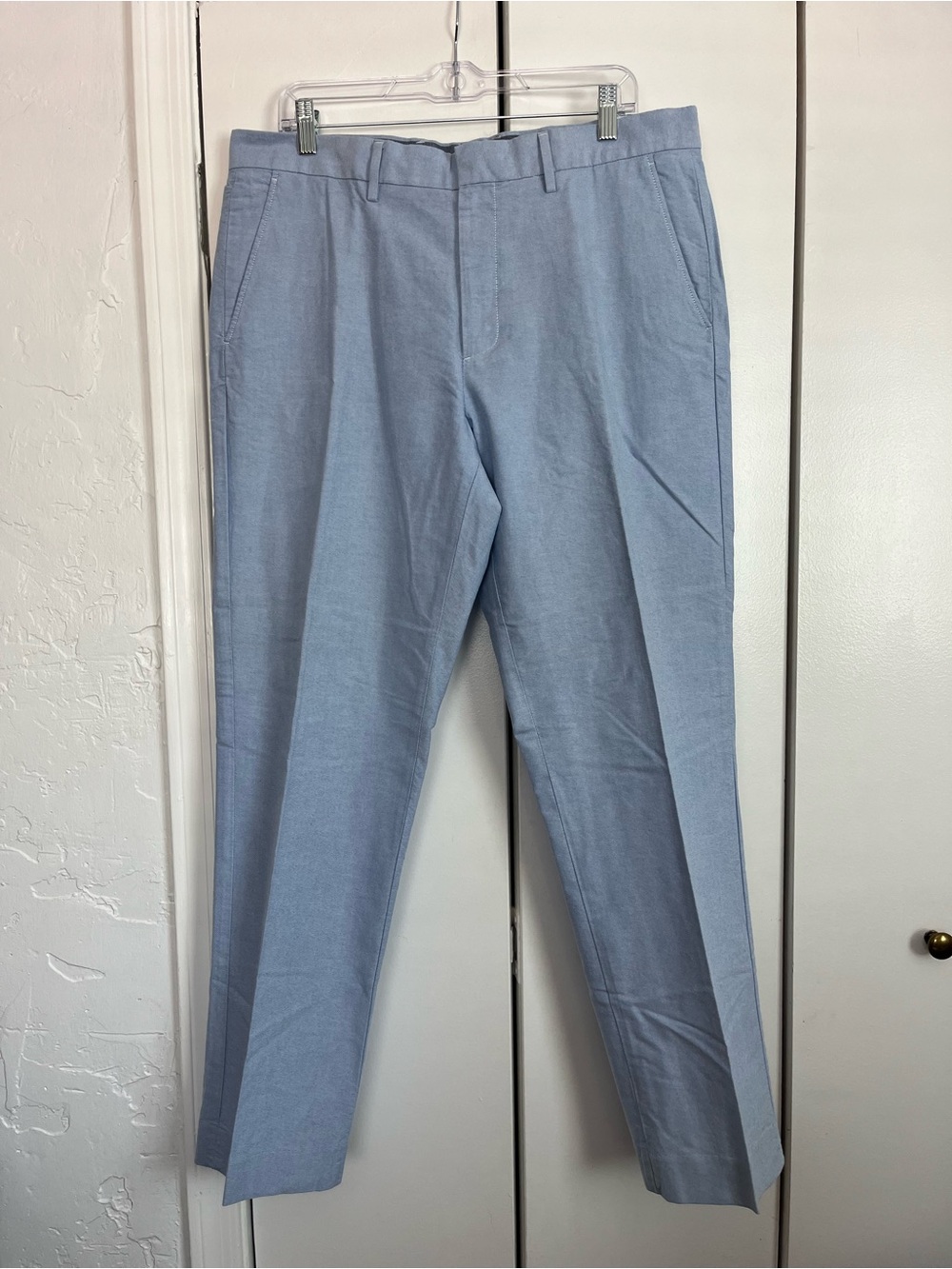 J. Crew Summer Cotton Dress Pants W36 Slim Light Blue